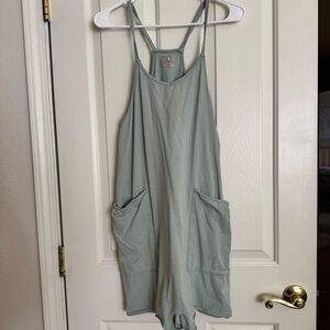 Free People Hot Shot Romper Sage Green FP Movement